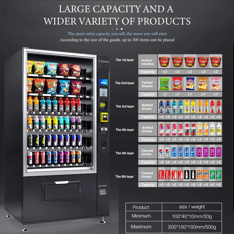 آلة بيع ذاتية تعمل بالعملات وا - مراجعة Commercial Vending Machine وسعره