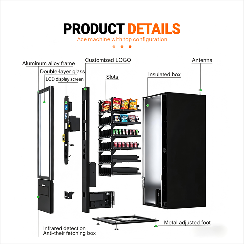 آلة بيع ذاتية تعمل بالعملات وا - مراجعة Commercial Vending Machine وسعره