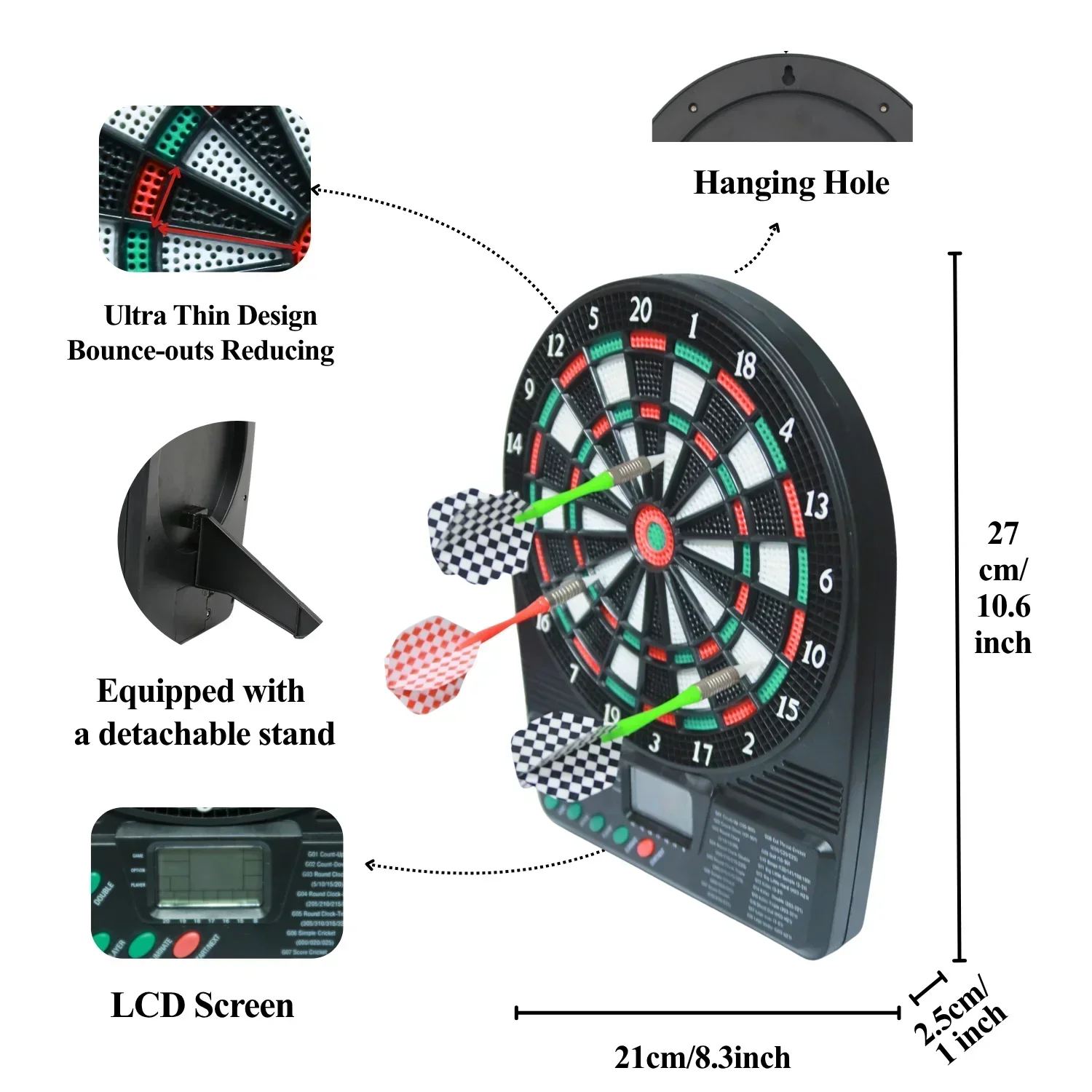 لوحة رمي السهام الإلكترونية ال - مراجعة Electronic Dartboard Cabinet وسعره